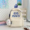New High-value Campus Style Alphabet Backpack, Simple, Lightweight and Large-capacity Backpack for Junior High School Students
