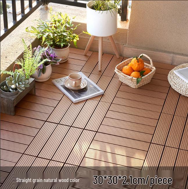 Wasserdichte, wartungsfreie WPC-Terrassendielen für Terrassen, Gärten und Balkone - Selbstverlegend und korrosionsbeständig