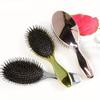 Luxury Gold And Silver Color Boar Bristle Paddle Hair Brush Oval Hair Brush Anti Static Hair Comb Hairdressing Massage Comb