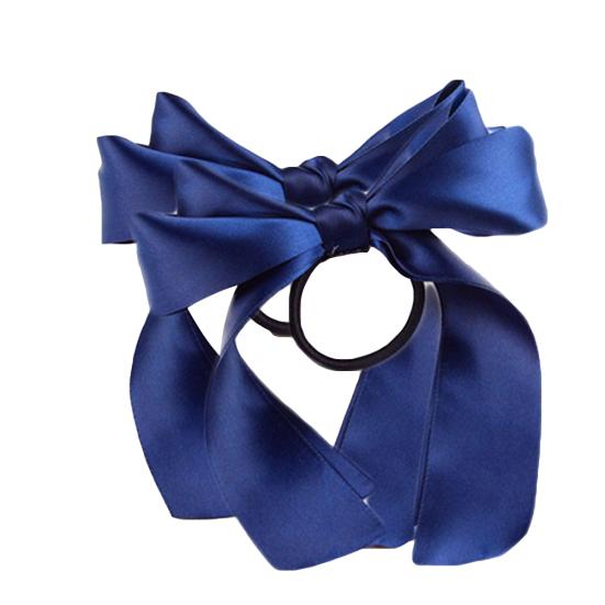 2 Pcs Ribbon Rope Bowknot Hair Ties Elastic Hair Band Girl Hair Accessories
