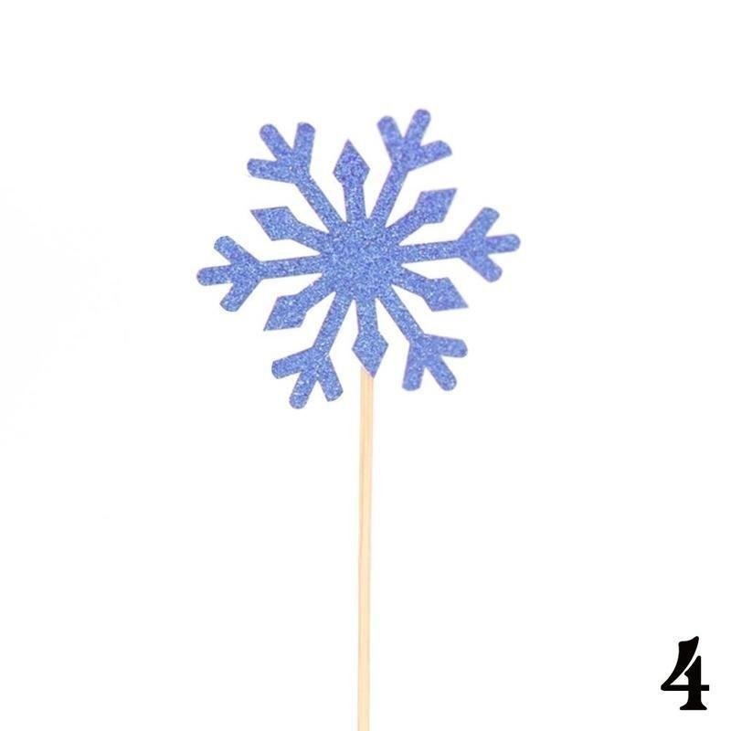 10шт Коко Снежинка Кекс Детская девочка Замороженные украшения для дня рождения фиолетовый