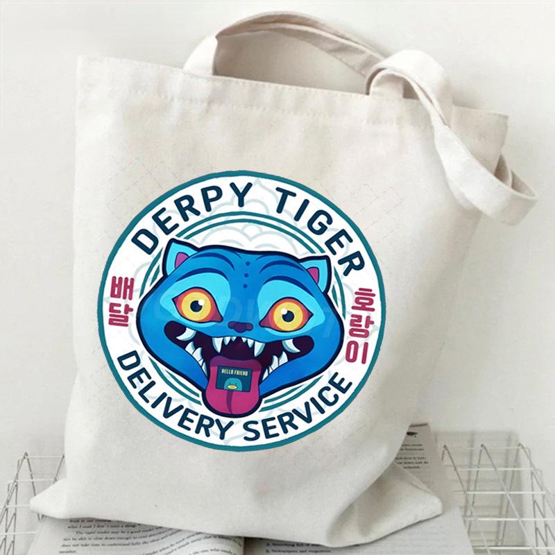 Witch Hunters Peripheral Printing Fashion Shoulder Bag Women's Large Capacity Student Portable Tote Bag Canvas Bag