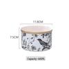 ZISIZ Ceramic Storage Jar with Bamboo Lid