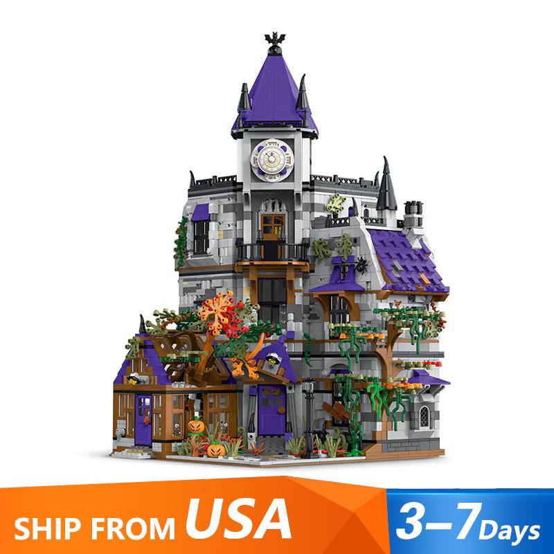 Hallows' Day Mystery Mansion Medieval Castle House Buildings Sets,City Street Brick Model Modular Blocks Kit Toys Gifts 4190PCS