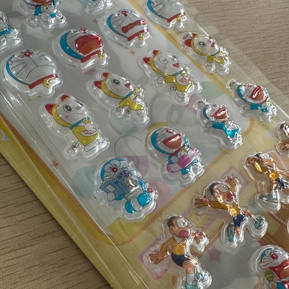 New Doraemon 3D Stereoscopic Crystal Stickers Creative Handbooks Stereoscopic Decoration Stickers
