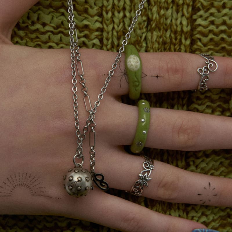 

nff mace necklace-silver ONE