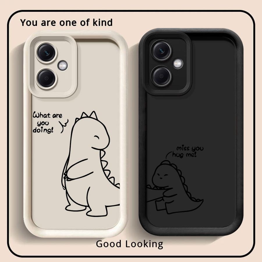 Cute Couple Dinosaur Phone Cover Case for Xiaomi Redmi Note 14 Pro Plus 11s A1 A2 A3 A4 12s 12 10 11 13C Note 13 12C 14C