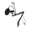 USB Microphone OneKey Mute RGB Light Podcast PC Cardioid Condenser Mic Kit for Recording Live Streaming(A6S with 35