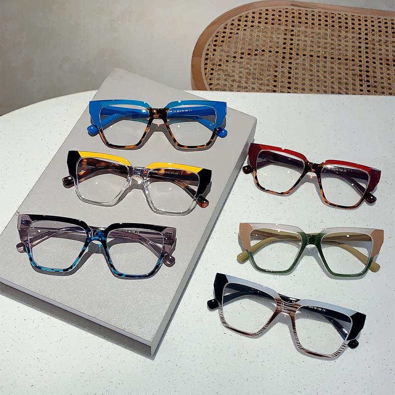 Oversized Eyeglasses Frames Stylish New in Multicolor Spectacles Trendy Fashion Non-prescription Women Eyeglasses
