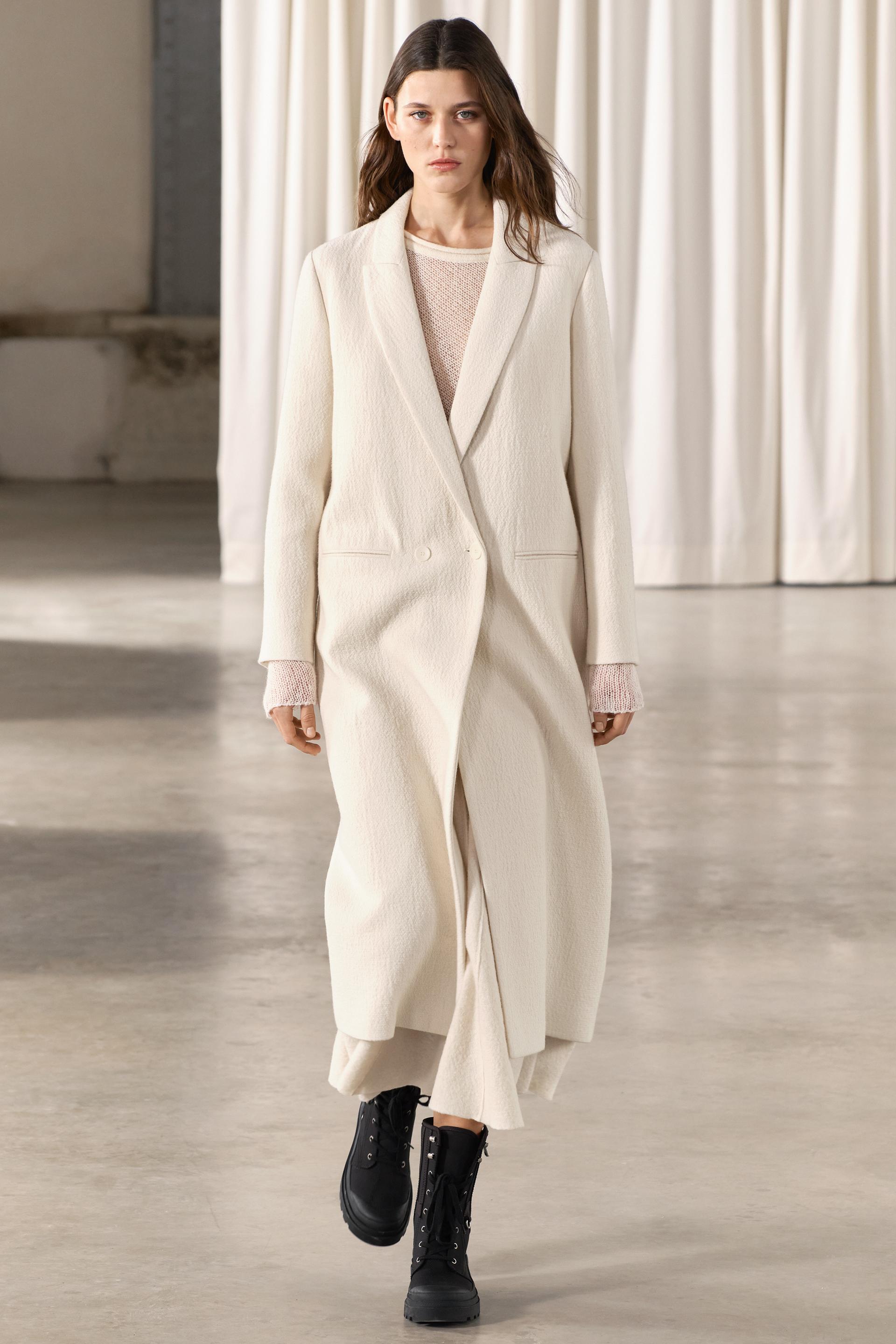 

ZW COLLECTION МИНИМАЛИСТИЧНОЕ ПАЛЬТО ПОЛУШЕРСТЯНОЕ