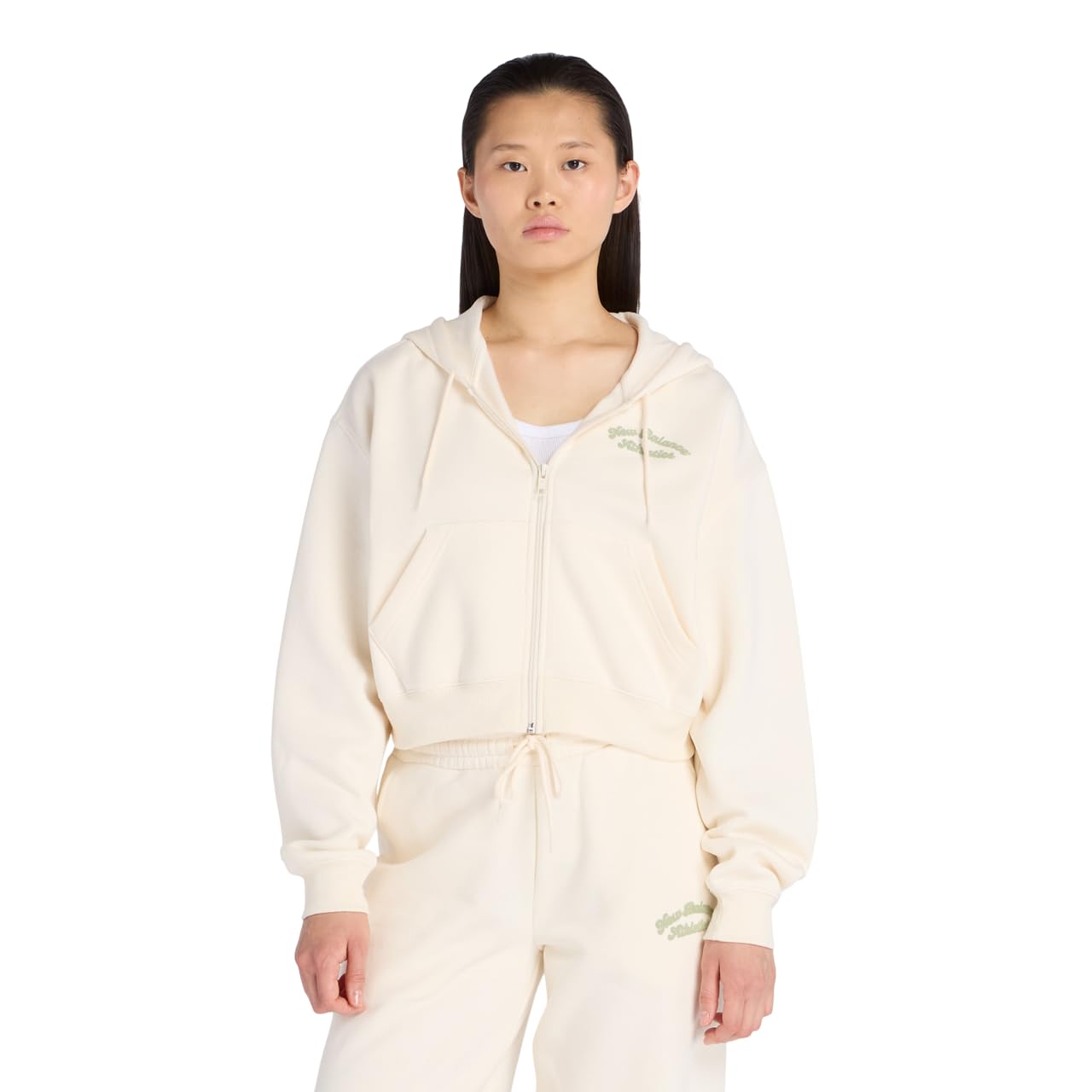 New Balance Linear Heritage Fleece Full-Zip Jacket (WJ53509) Women s PEF (Permafrost) M