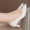  women cute soft patent leather spring & summer slip on stiletto heel shoes lady cool black office work pumps ab796