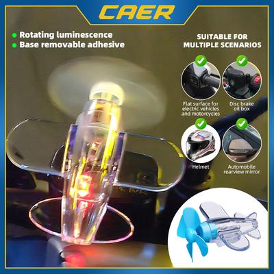 LED Airplane Bike Light - Colorful Rotating Bicycle Safety Warning Lamp for Night Riding - Cool Cycling Accessories