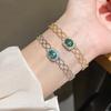 Geometric Zircon Square Fashion Simple Pendant Bracelet With Cubic Zirconia For Women