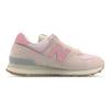 New Balance NB 574 Lightweight Abrasion Resistant Low top Running Shoes Women's Pink Brown WL574RCF(Team652-NB)