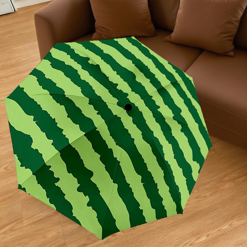 1PC watermelon Umbrella-8-Rib Reinforced, Automatic Open, Lightweight & Durable, Fashion Accessory for Outdoor-D367