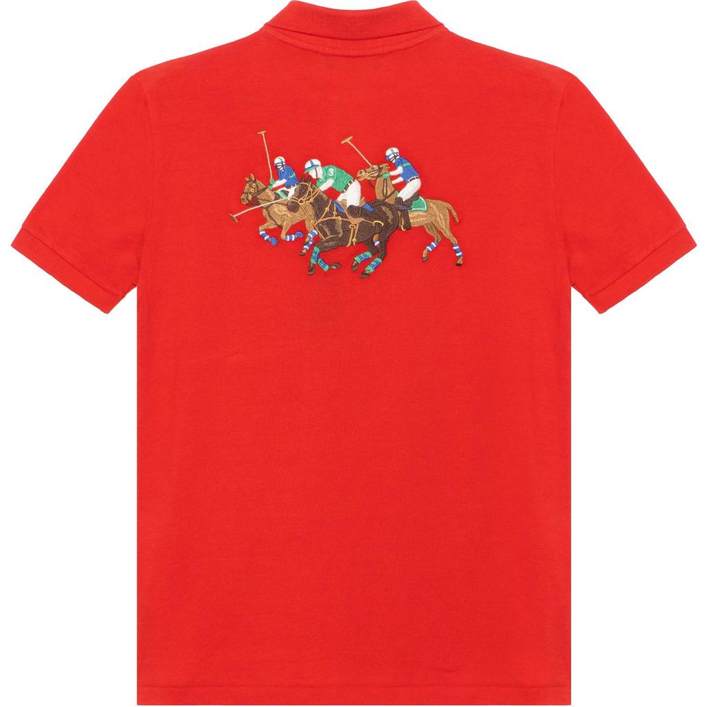 Polo Ralph Lauren Pánské polo tričko s krátkým rukávem a výšivkou písmen 710850303-004