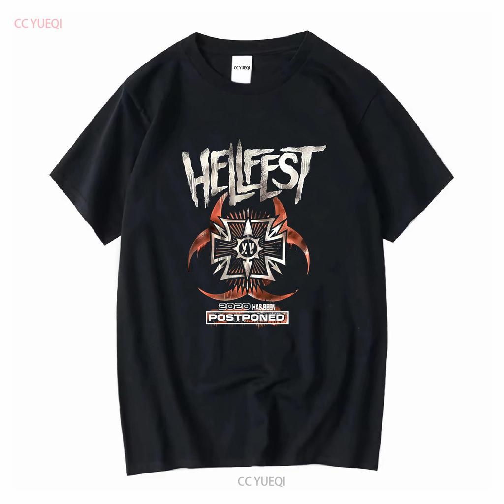 Hellfest 2020 has been postponed For Fan Black All Size T Shirt QQ1232 long or short sleeves vintage Washed Casual fashion