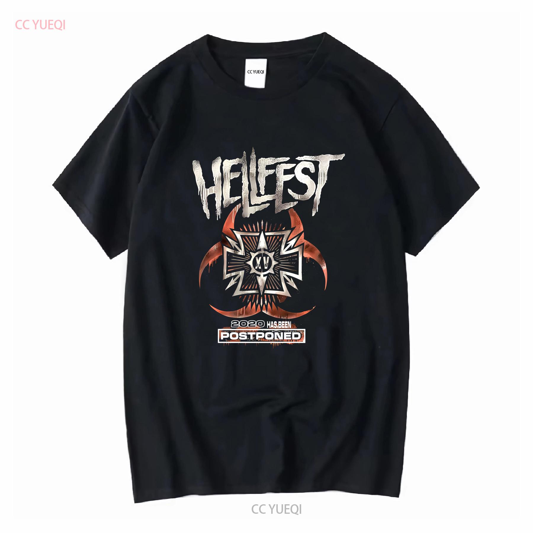 

Hellfest 2020 has been postponed For Fan Black All Size T Shirt QQ1232 long or short sleeves vintage Washed Casual fashion 4XL