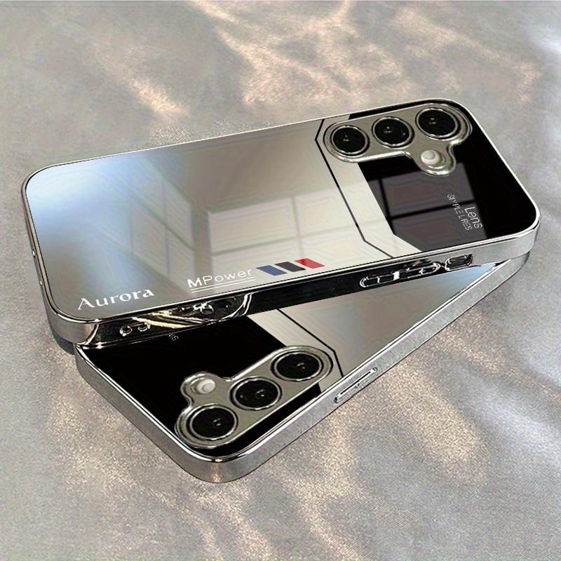 Light green mirror finish flower plated silver phone case for Samsung Galaxy S26 S25 S24 S23 S22 S20 FE/Ultra/Plus anti Cover