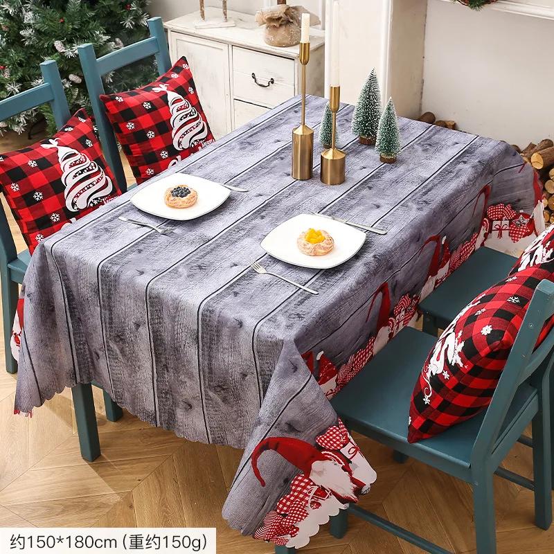 New Christmas Decorative Decoration Creative Christmas Printing Table Cloth Table Flag Christmas Desktop Decorative Supplies