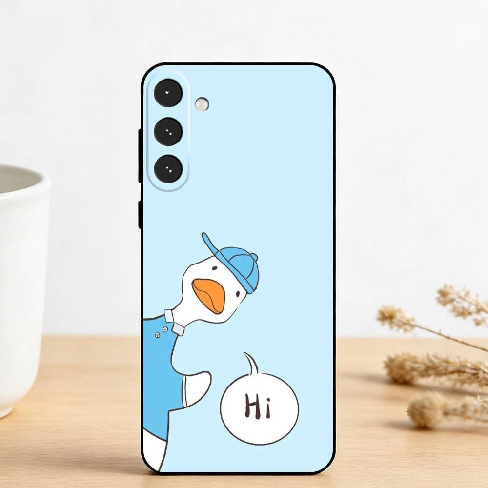 

A-Abstract Cartoon Duck Phone Case For Samsung Galaxy A73,A72,A71,A70,A53,A52,A51,Others Soft Black Cover Samsung a11