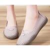 Fashion Women'S Summer New Mesh Sole Soft Mouth Lazy Casual Shoes Breathable Mesh Fabric Mom Soft Sole Shoes Flat Bottom