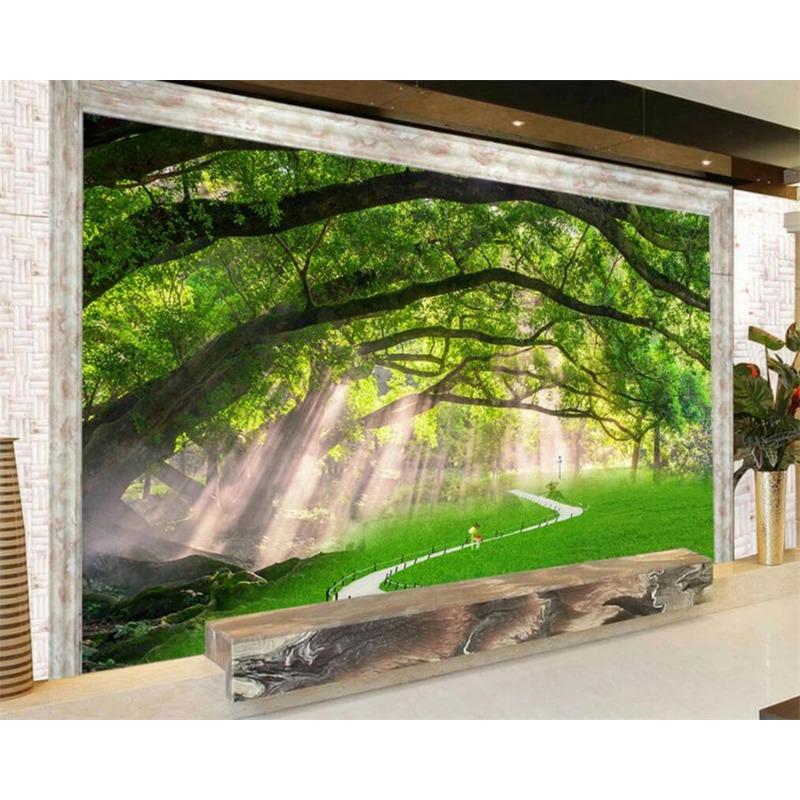 3d Tapet Natur Träd Landskap Tapet Vardagsrum Sovrum Vägg Fresk Tapet För Väggar