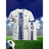 Herren Fußballtrikot, tägliches lässiges Sport-T-Shirt mit kurzen Ärmeln, locker, atmungsaktiv, bequem und vielseitig