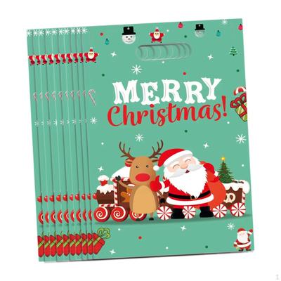 10Pcs Christmas Gift Bag Treat Multifunctional Decoration Goody Tote for