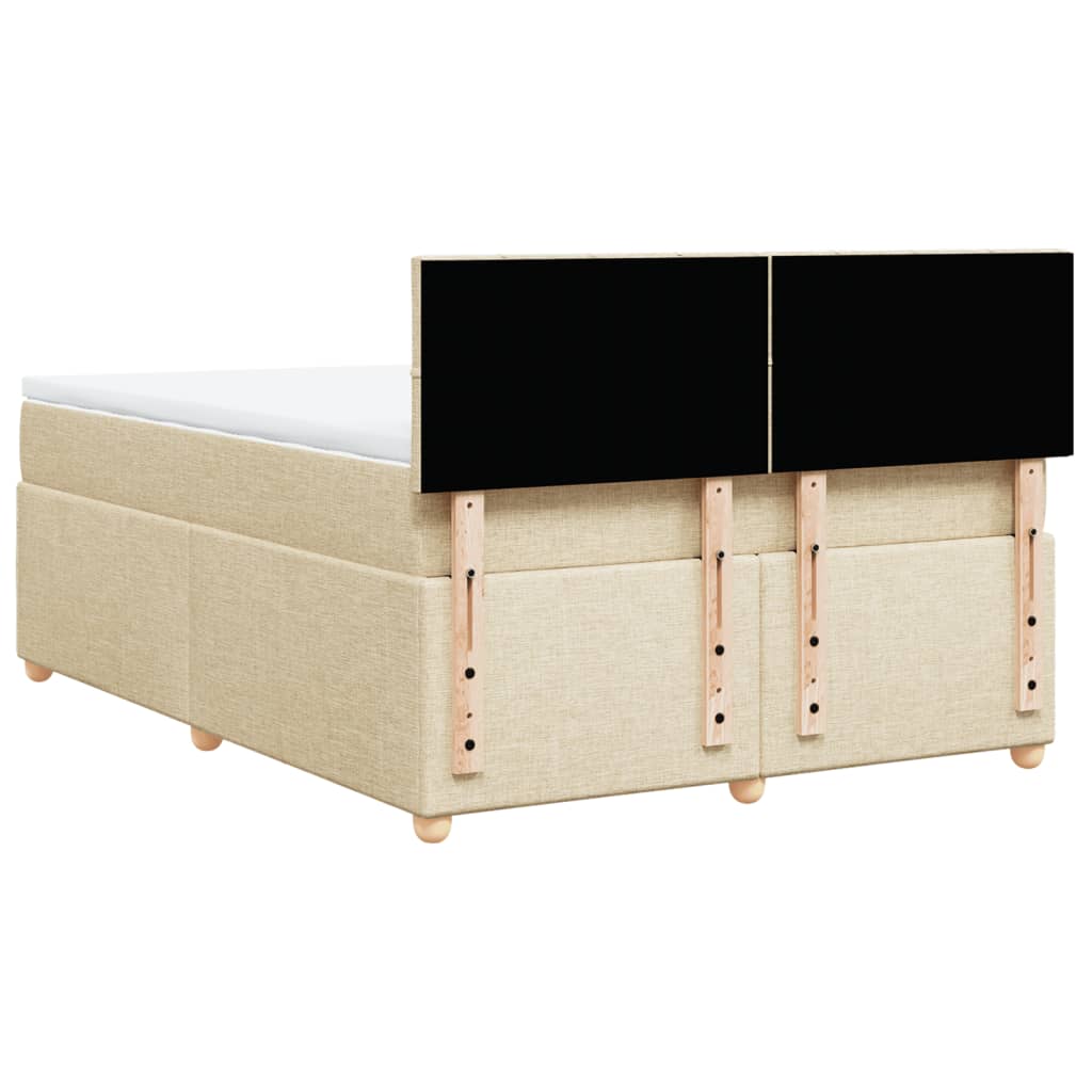 Vidaxl Continental Bed with Mattress, Cream, Fabric, 140X200 Cm