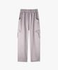 LOSSYROW Lossy Pigment Patch Cargo Sweat Pants_Gray