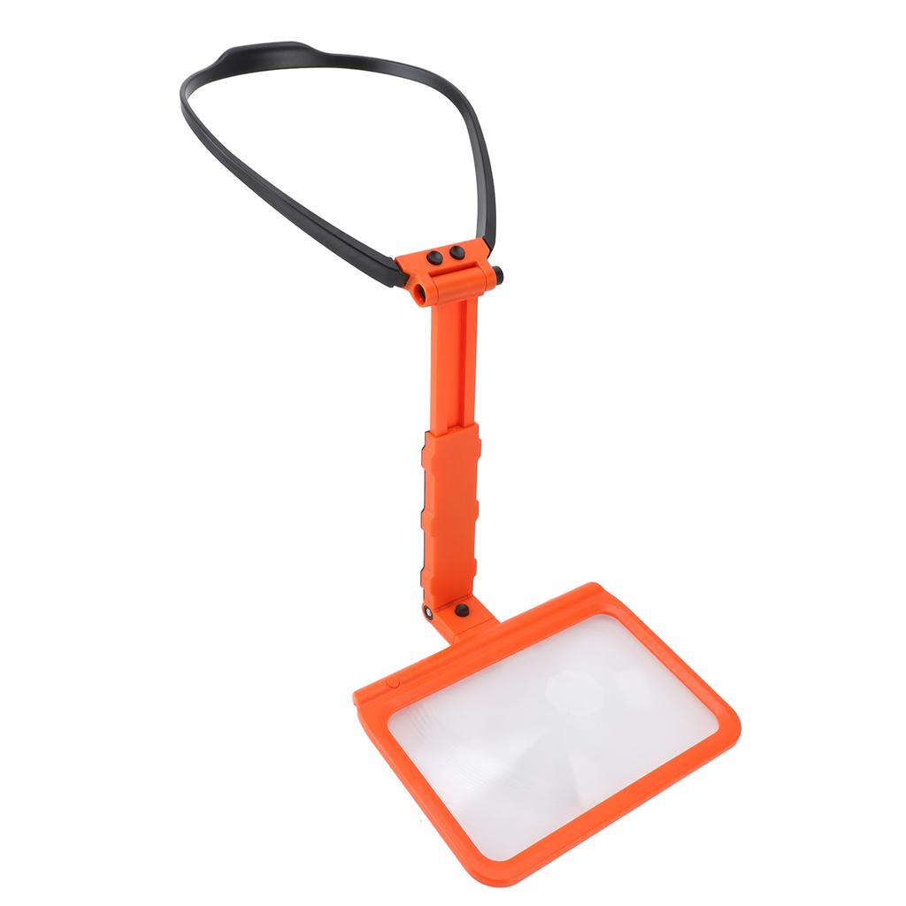Neck Hanging Magnifying Glass Detachable 5X Magnification Hands Librate Magnifying Glass with 48 LED Chips for Senior