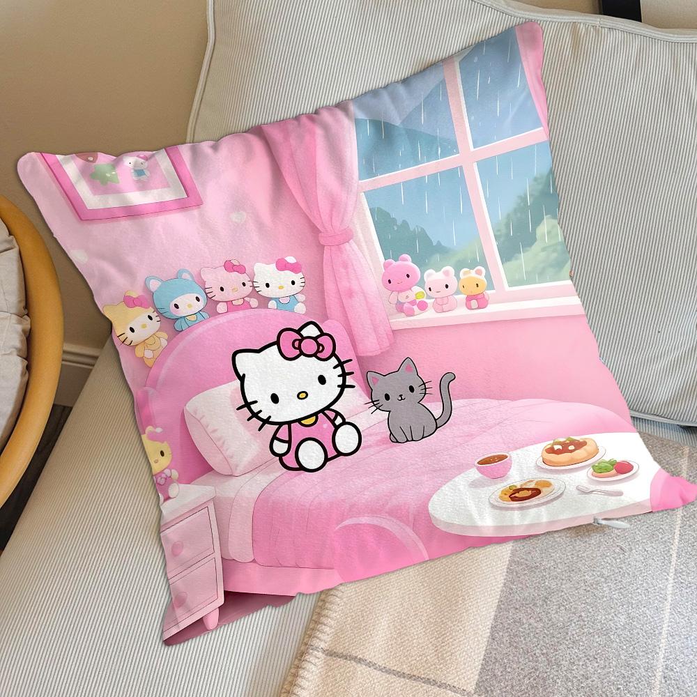 Cushion Cover 40*40 Kawaii H-Hellocats Home Decoration Living Room Pillowcase 45X45 Cushions Covers Holidays Sleeping Pillows