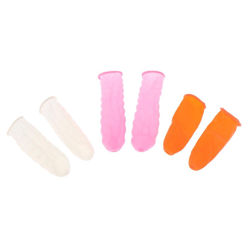 100Pcs Disposable Fingertips Protector Gloves Natural Rubber Non-Slips Anti-Static Latex Finger Cots Fingertips Durable Tool
