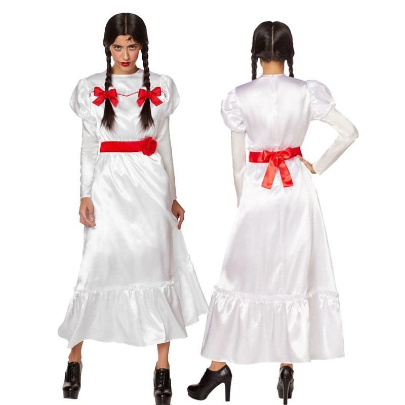 Halloween Horror Movie Conjuring Universe Series Annabelle Doll Ghost Doll Cosplay Costume
