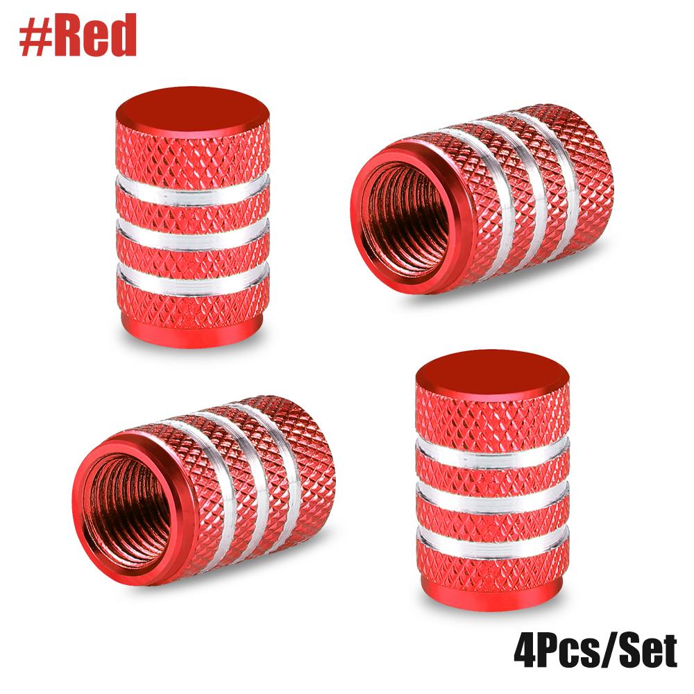 4Pcs/Set Tire Stem Valve Caps Aluminium Car Dustproof Caps Tire Wheel Stem Air Valve Caps  Tapones Para Llantas Accesorios Para
