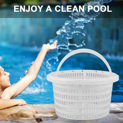Pool Skimmer Basket 19cm Diameter Filter Basket with Handle SP1091LX Replacement Skimmer Basket for Pool Cleaning Maintenance