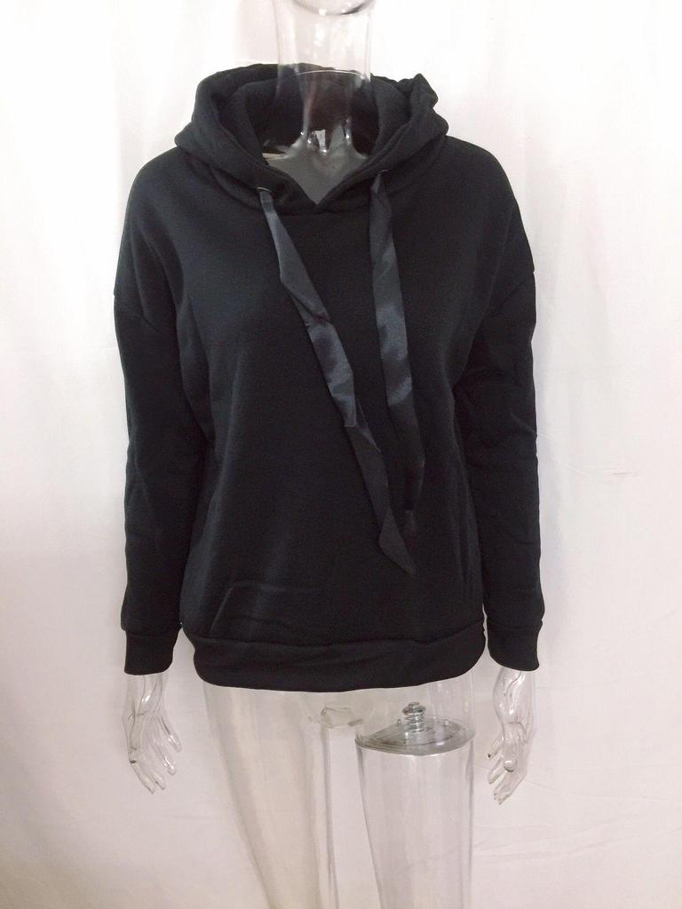Women's Casual Loose Hooded Sweatshirt with Velvet Lining for Autumn/Winter 2024