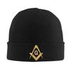 Custom Gold Freemason Logo Bonnet Hat Hip Hop Knit Hat Unisex Women Unisex Adult Masonic Mason Winter Warm Skullies Beanies Caps