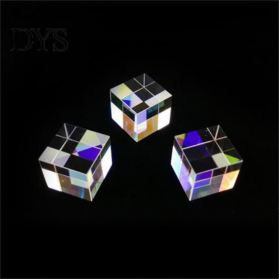 Optical Prism Sun Catcher High Hardness Kaleidoscope Pattern 6-side Bright Cube Science Rainbow Maker Photography Prop Light