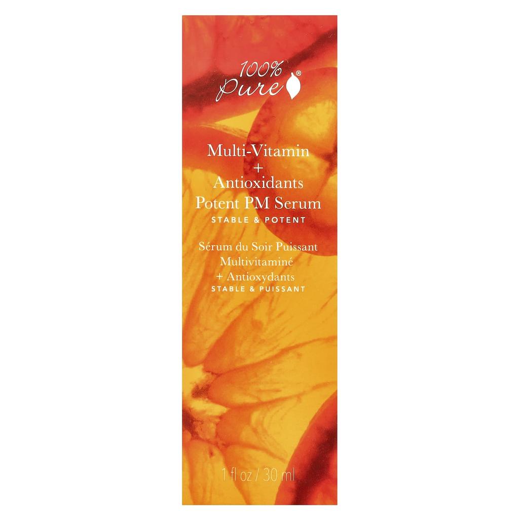 100% Pure, Multivitamin + Antioxidant Powerful PM Serum, 30Ml (1Fl Oz)