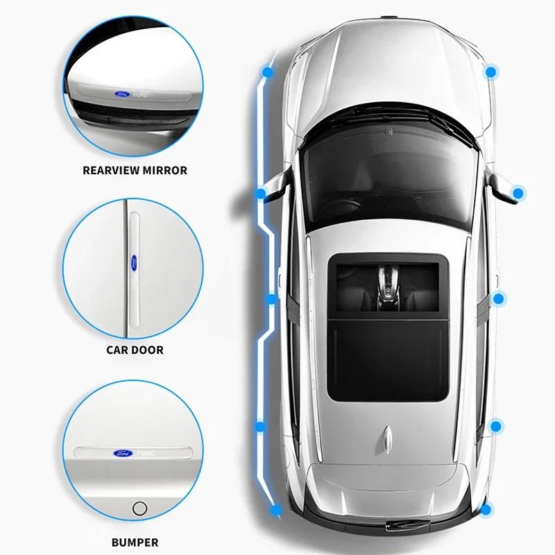 Car Door Anti-collision Silicone Pad Self Adhesive Buffer Bumper Mute Protection Pad For Ford Ranger Focus Kuga Mustang Mondeo