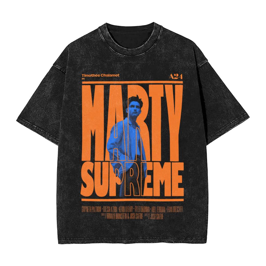 Marty Supreme Table Tennis Vintage Washed Tshirts For Men Women 100Cotton Top Tee Funny Oneck Short Sleeve