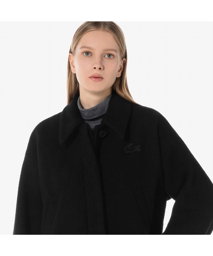 Lacoste Women'S Wool Collared Crop Jacket Bf8021-54N 031