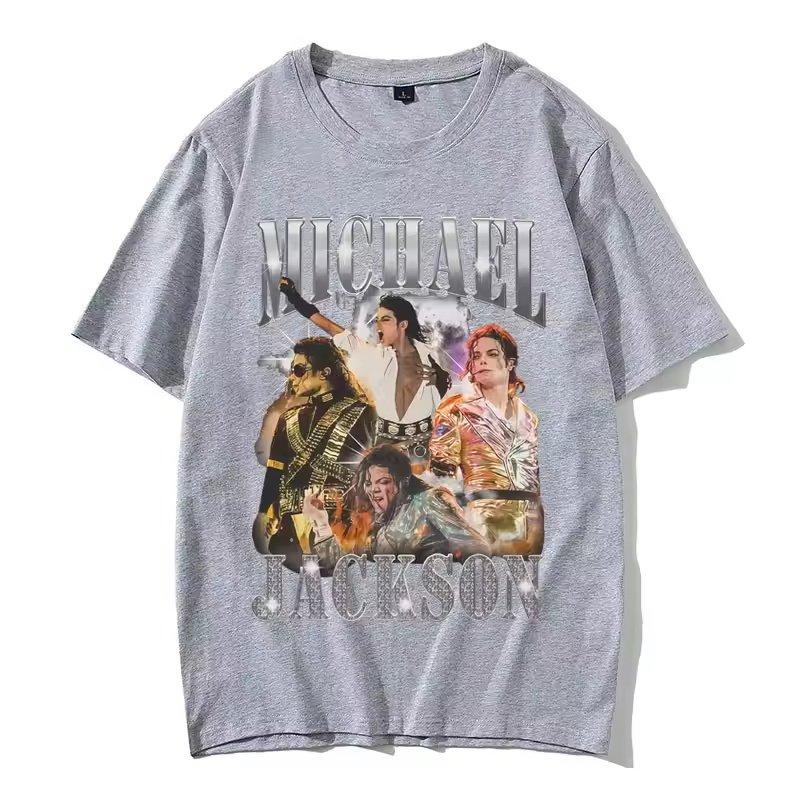 2026 Summer Classic Vintage Michael Jackson Graphic Tshirt Unisex Unisex Clothing Fashion Retro Gothic Rock Male Punk Oversized Y2k