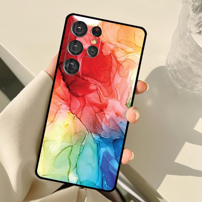 Beachy Pastel Abstract Painting Case For Samsung Galaxy S22 Ultra S21 S20 S24 S25 Ultra S9 S10 Plus S23 FE S25 FE Back Cover