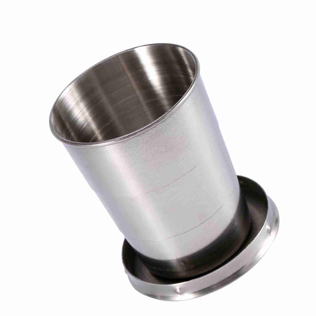 S M L Edelstahl Reise Faltbecher Camp Schlüsselanhänger Einziehbar Teleskopisch Faltbar