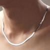 925 Sterling Silver jemný 4MM řetízek typu "blade" pro ženy Muže Luxusní svatební party Šperky Sváteční dárky