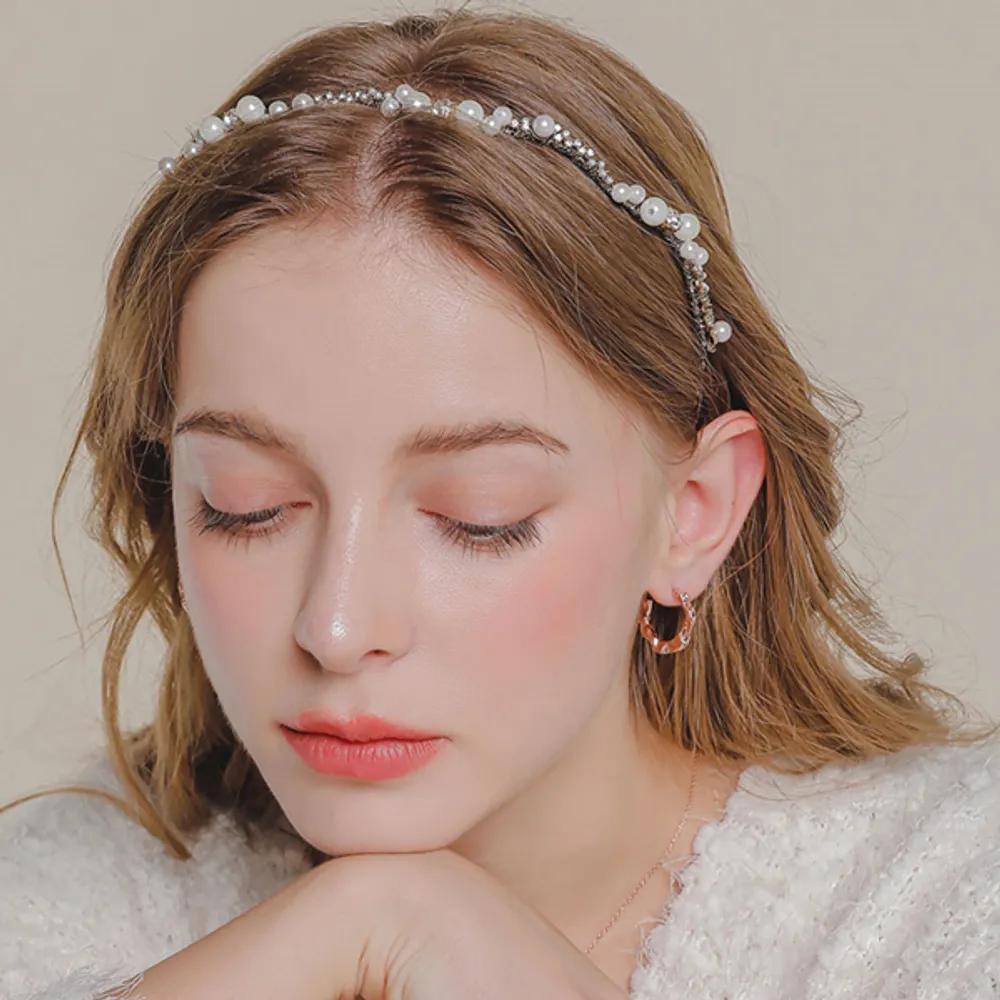 J Lauren Antique Pearl Wave Hairband H0883
